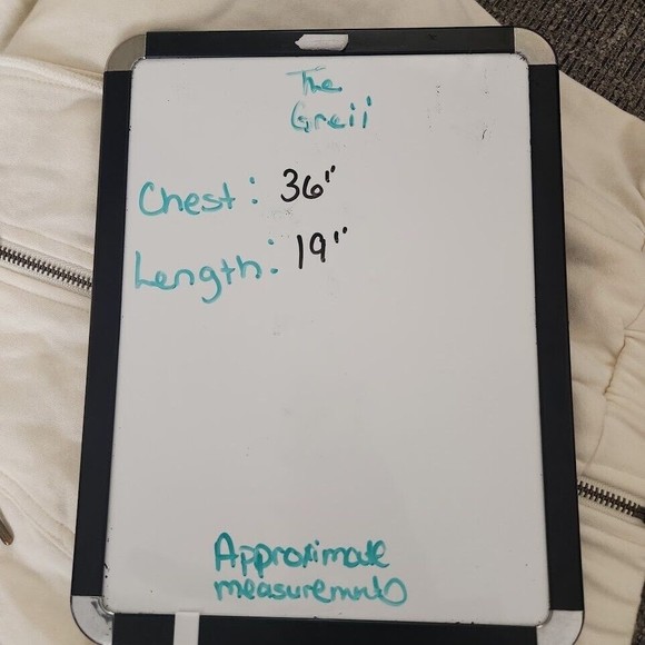 The Greii Cropped Hoodie Women's Small Ivory Cotton Long Sleeve Full Zip Pockets - Picture 8 of 8